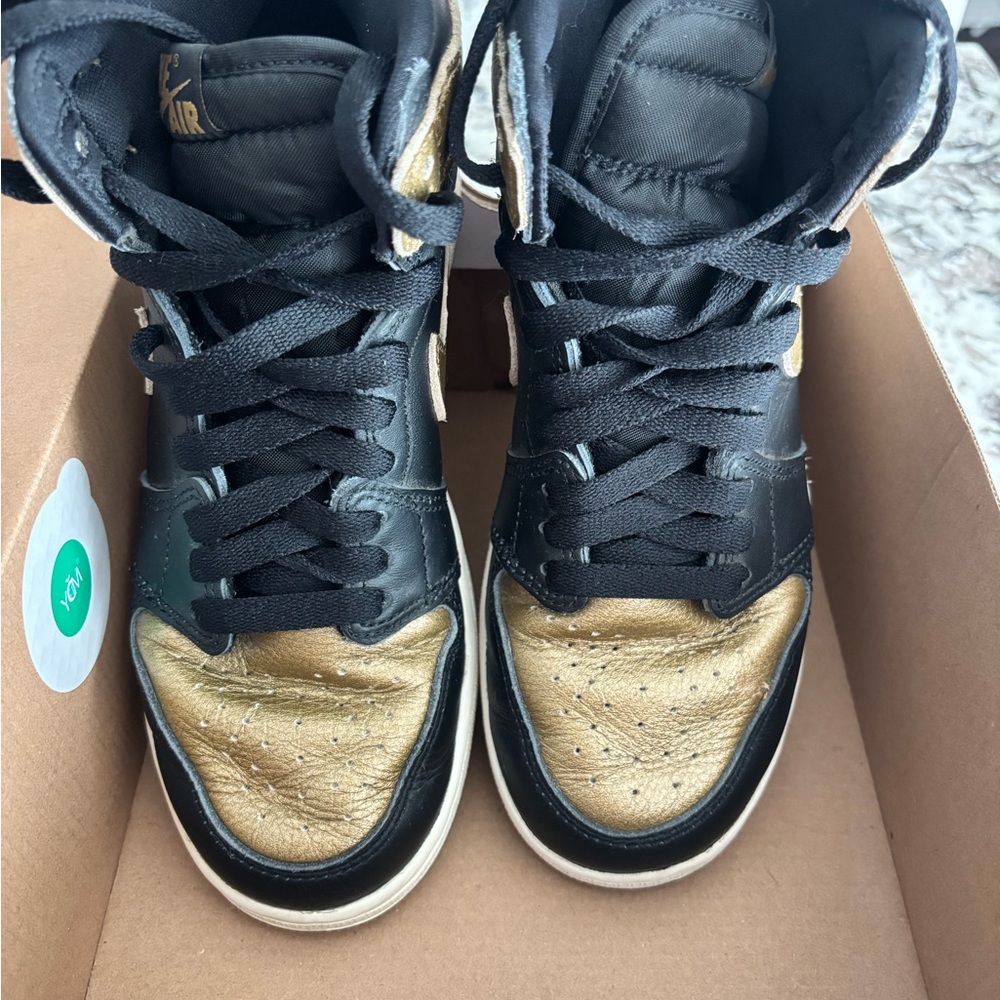 Nike Black & Gold High-Top Sneakers